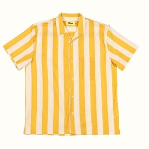 Duvin "Have A Day" Button Front Striped Cabana Shirt (Size M)